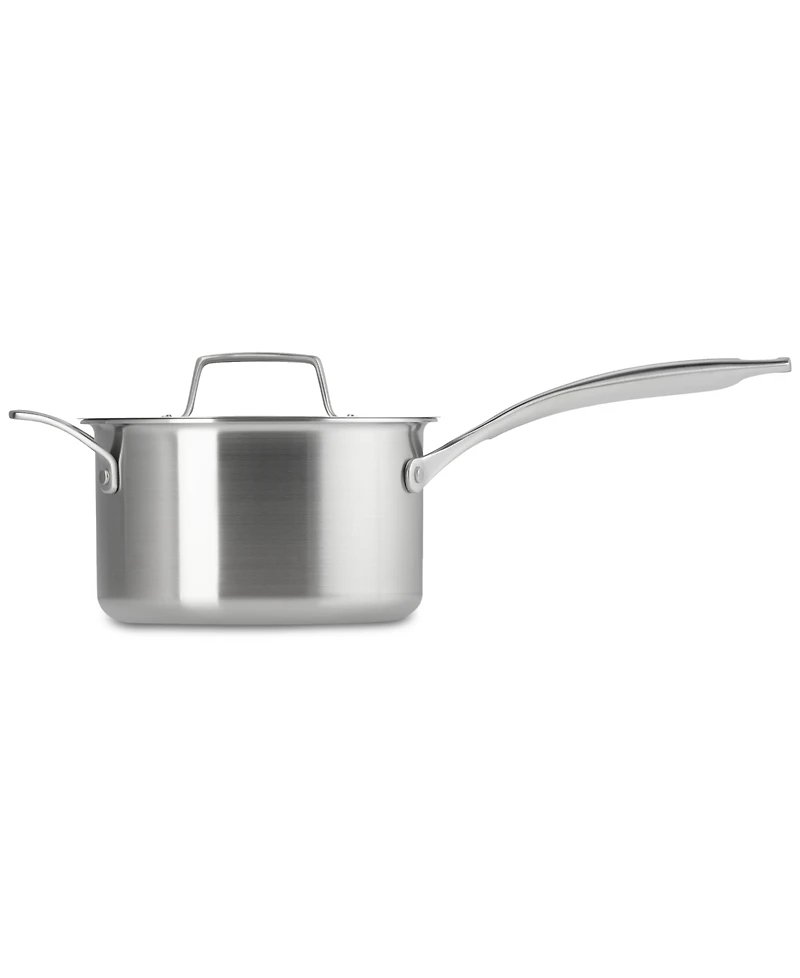 Le Creuset Essential Stainless Steel Round Saucepan with Lid, 3 Qt.