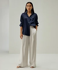 Lilysilk Women's Casual Spread Collar Silk Shirt