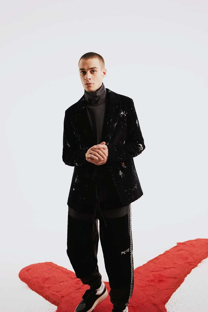 Pcfg Men's Velvet Blazer