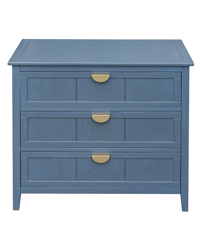 3 Drawer Cabinet Storage Cabinet with Drawers Modern Sideboard Buffet Cabinet Entryway Cabinet for Living Room Dressers Chest of Drawers, Blue
