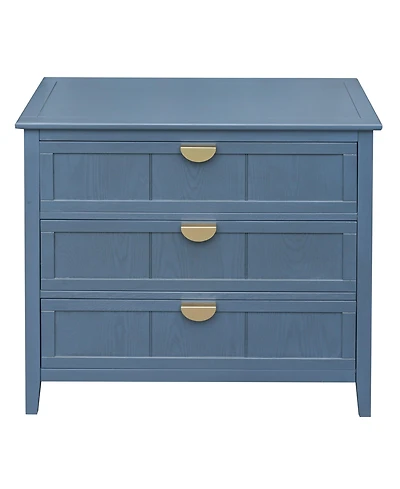 3 Drawer Cabinet Storage Cabinet with Drawers Modern Sideboard Buffet Cabinet Entryway Cabinet for Living Room Dressers Chest of Drawers, Blue
