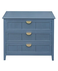 3 Drawer Cabinet Storage Cabinet with Drawers Modern Sideboard Buffet Cabinet Entryway Cabinet for Living Room Dressers Chest of Drawers, Blue