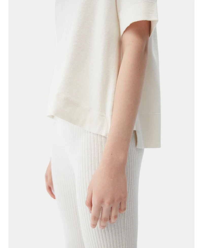 Gobi Cashmere Women's Box-Cut Cotton Silk Blend T-Shirt