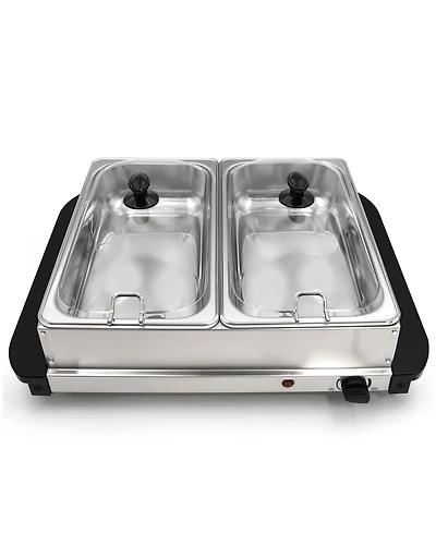 Elite Cuisine 5 Quart Stainless Steel Electric Buffet Server