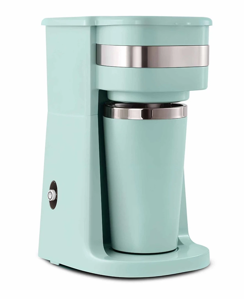 Elite Cuisine 14 oz. Personal Coffee Maker with Stainless Steel Interior Travel Mug