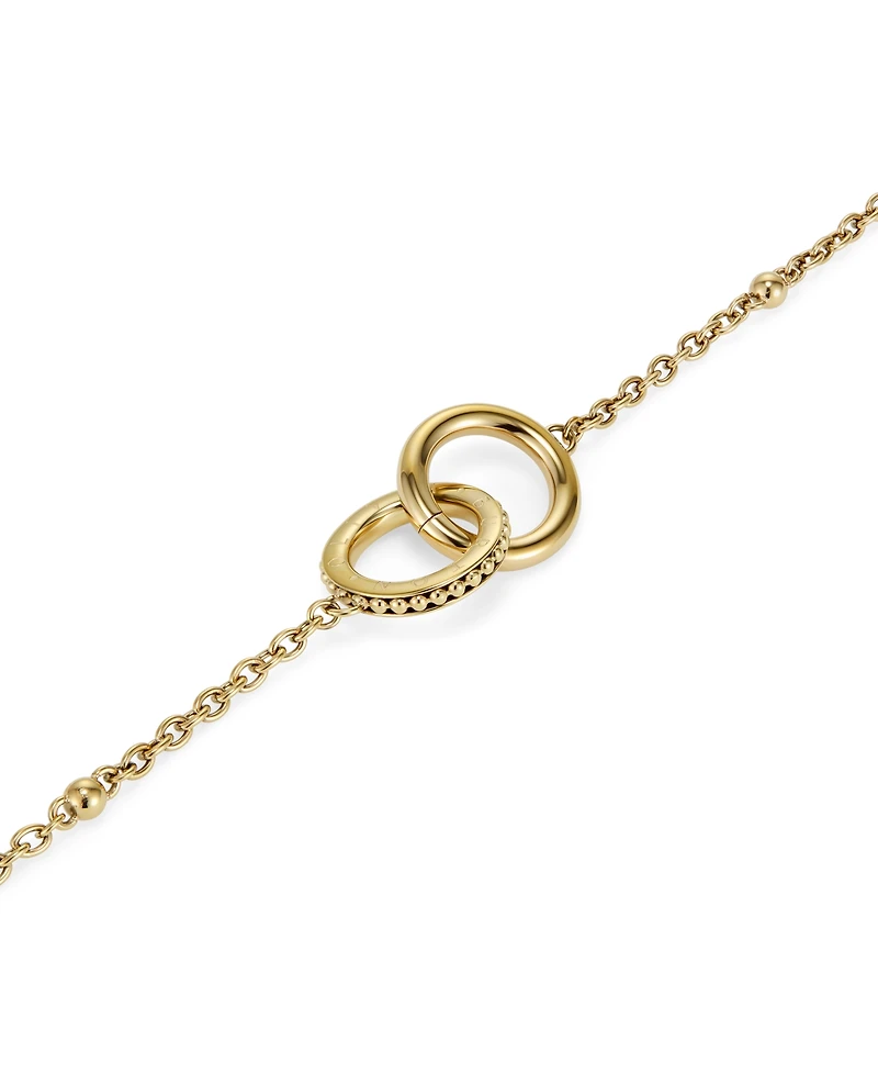 Olivia Burton Women's Amity Interlock Gold Tone Stainless Steel Bracelet