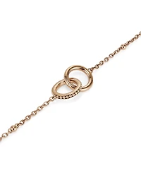 Olivia Burton Women's Amity Interlock Rose Gold Tone Stainless Steel Bracelet
