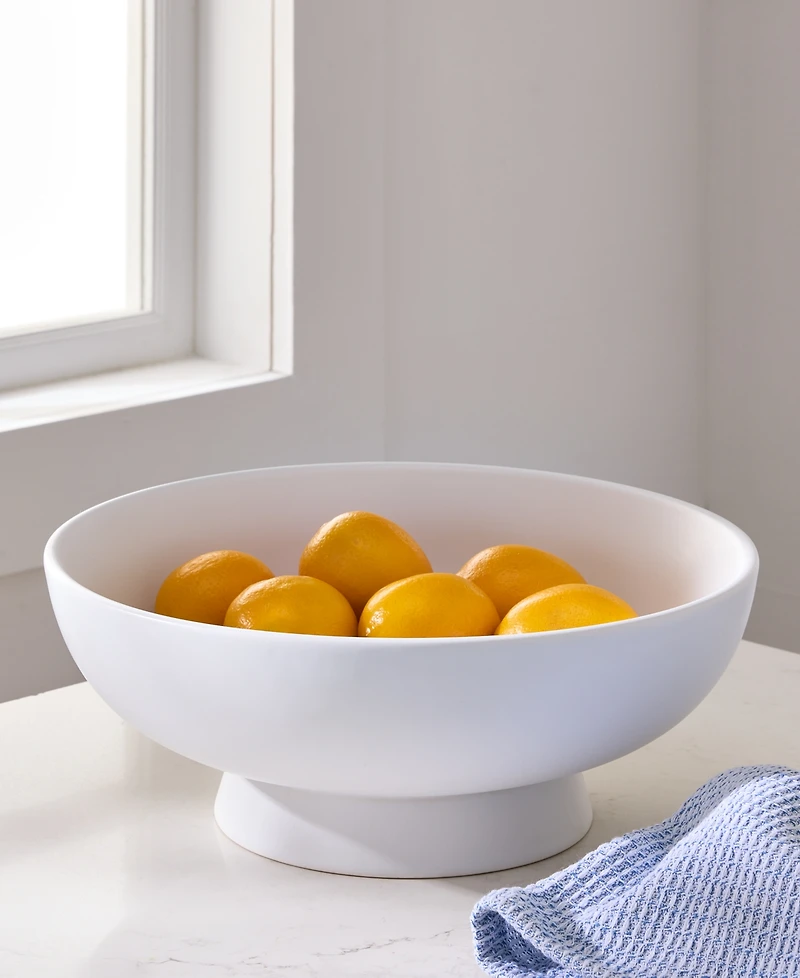 The Cellar Matte White Footed Bowl, Exclusively at Macy's