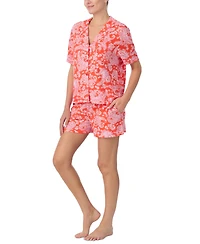Sanctuary Women's Short-Sleeve Shirt & Boxer Pj Set