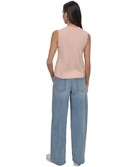 Dkny Jeans Women's Cotton Boucle Sleeveless Sweater - Twv