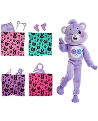 Barbie Cutie Reveal Care Bears Series Doll Accessories in Share Bear Plush Costume, 10 Surprises