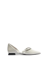 Schutz Women's Rue Buckle Pointed Toe Flats