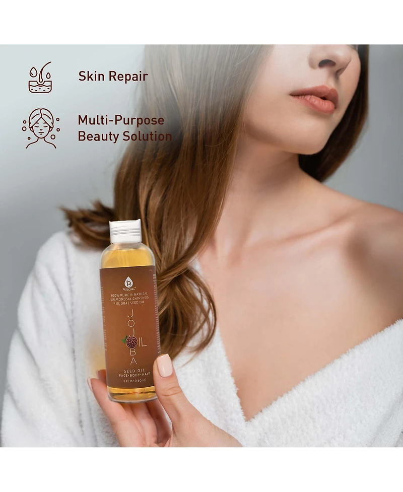 Pursonic Essential Oils & Skin Care Mega Bundle – 100% Pure Golden Jojoba Oil, Rosehip Oil, Sweet Almond Oil, Fractionated Coconut Oil, and Cas