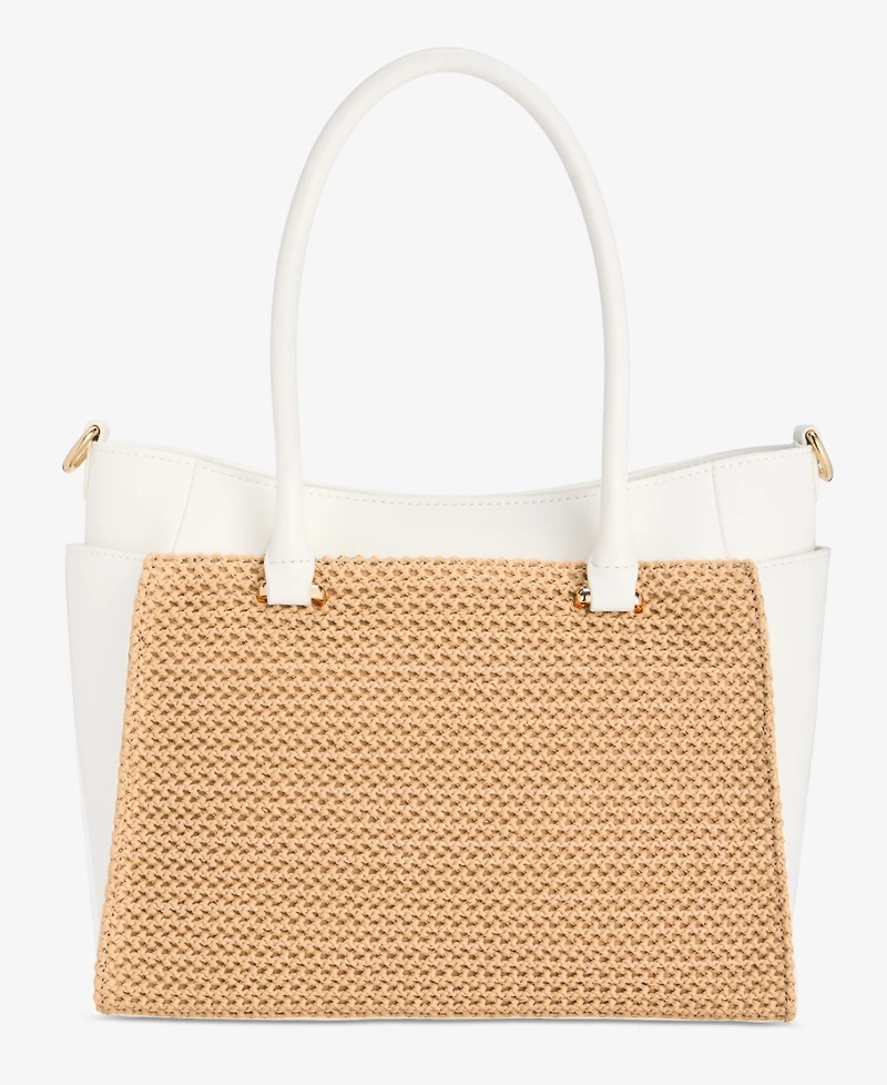 I.n.c. International Concepts Caitii Medium Straw Satchel, Exclusively at Macy's