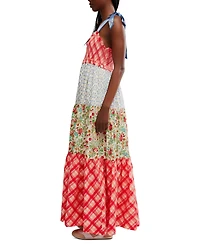 Free People Women's Bluebell Cotton Mixed-Print Tiered Maxi Dress