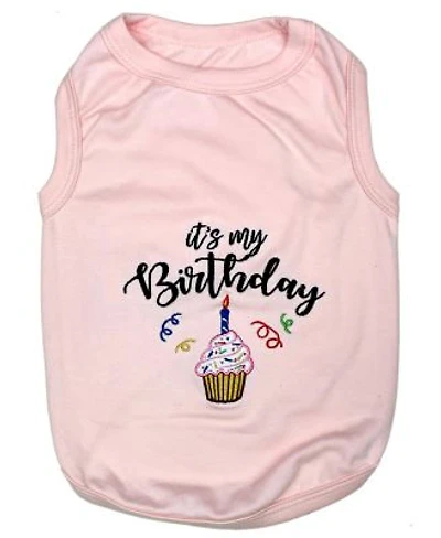 Parisian Pet Its My Birthday Pink Dog T Shirt