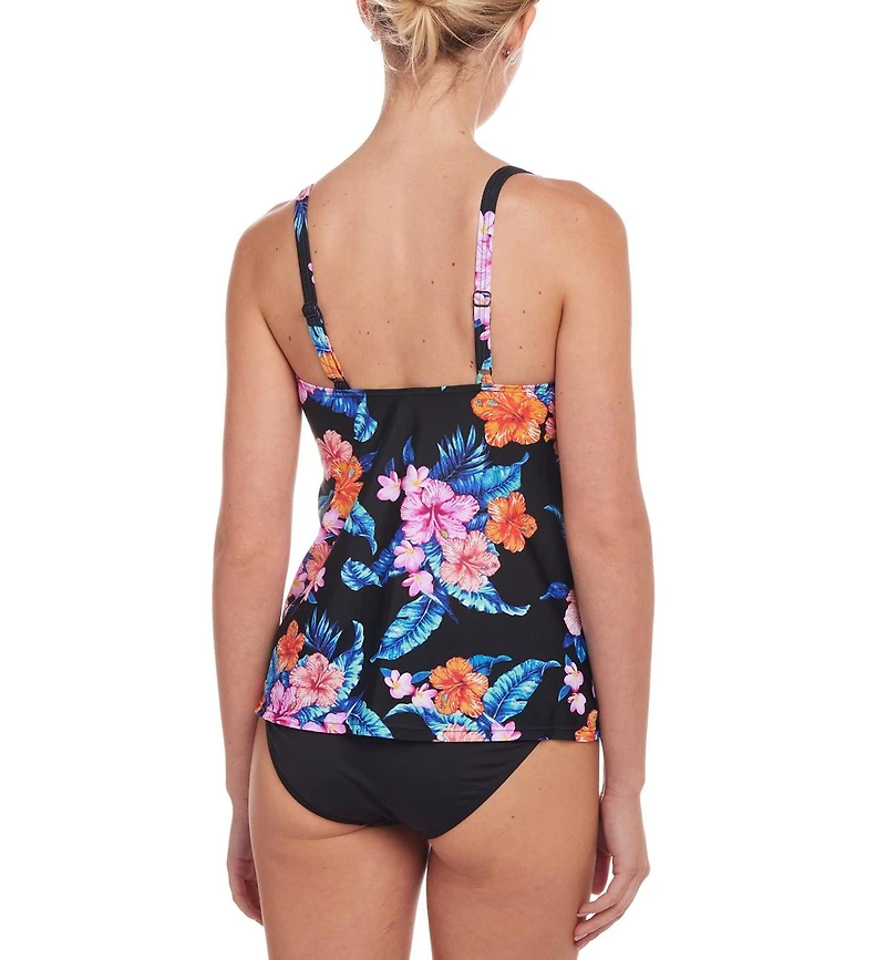 Lascana Women's Tropical Print Underwire Tankini Swimsuit Top