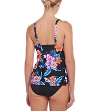 Lascana Women's Tropical Print Underwire Tankini Swimsuit Top