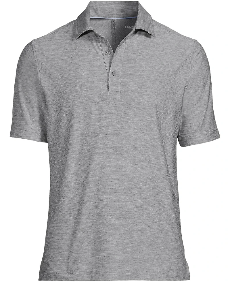 Lands' End Men's Short Sleeve Flex Performance Pieced Yoke Polo