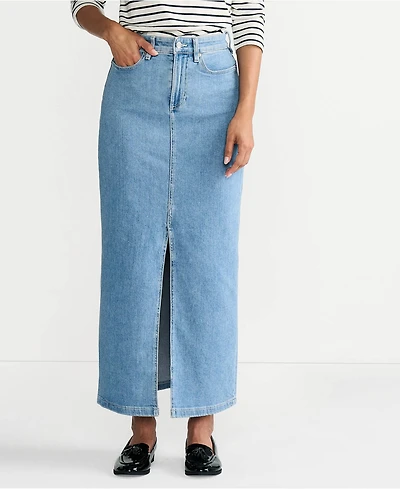 Lands' End Women's Soft Denim Maxi Skirt