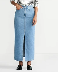 Lands' End Women's Soft Denim Maxi Skirt