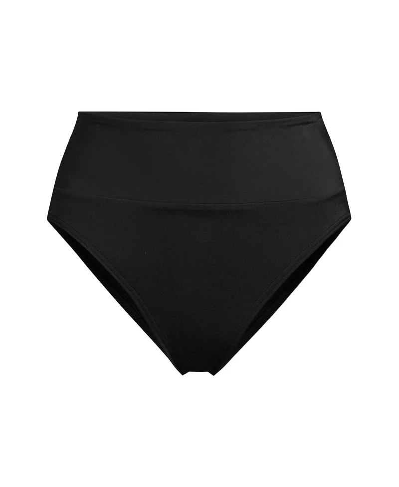 Lands' End Women's Tugless High Waisted Bikini Bottoms