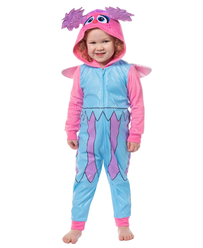 Sesame Street Toddler Boys 1-Piece Hooded Union Suit Footless Sleep Pajama