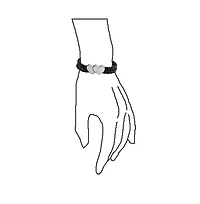 Bling Jewelry Black Triple Strand Wrap Bracelet with Heart Clasp - Stainless Steel