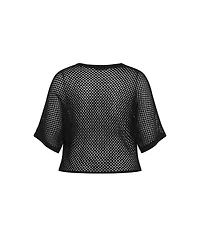 Plus Crochet Knit Top