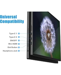 XGaming Portable Monitor 2.5K 2560x1600 Qhd 16 Inch,120Hz Ips Display,16:10 Ultra Wide Screen,Hdmi Usb-c Computer Gaming Monitor for Laptop Mac Phone