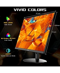 XGaming 25 Inch Monitor, Fhd 1080P 100Hz Ultra Thin Frameless Computer Monitor, 1ms, 99% sRGB, Low Blue Light Eye Care Pc Monitor, Hdmi Vga Gamer Moni