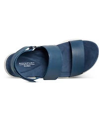 Rockport Women's Qwera Open Toe Strappy Casual Wedge Sandals