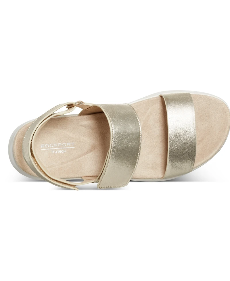 Rockport Women's Qwera Open Toe Strappy Casual Wedge Sandals