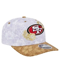 New Era Men's White/Gold San Francisco 49ers Aapi Apex Collection Floral 9SEVENTY Stretch-Snap Hat