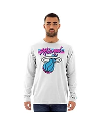 New Era Men's White Miami Heat 2024/25 City Edition Long Sleeve T-Shirt