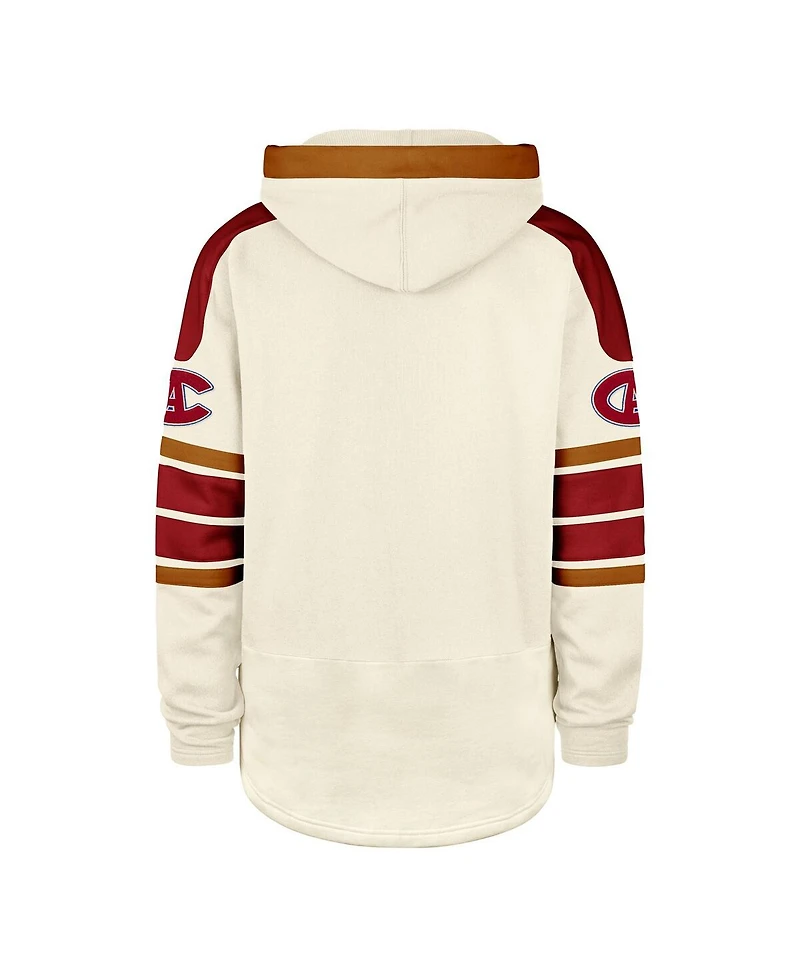 47 Brand Men's Montreal Canadiens Blue Line Heritage Lacer Pullover Hoodie