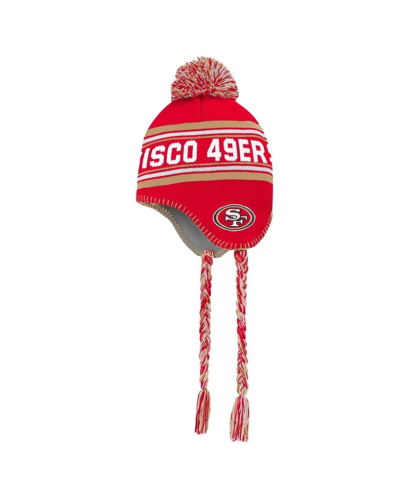 Outerstuff Preschool Scarlet San Francisco 49ers Jacquard Tassel Knit Hat with Pom