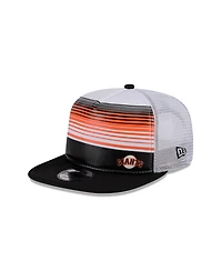 New Era Men's Black San Francisco Giants Team Horizon 9FIFTY A-Frame Trucker Snapback Hat