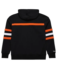 Mitchell & Ness Men's Black Cincinnati Bengals Vintage Logo Head Coach Fleece Pullover Hoodie