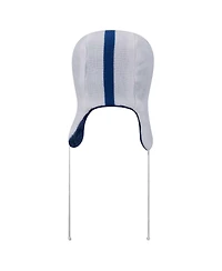 New Era Men's White Indianapolis Colts Helmet Head Trapper Knit Hat