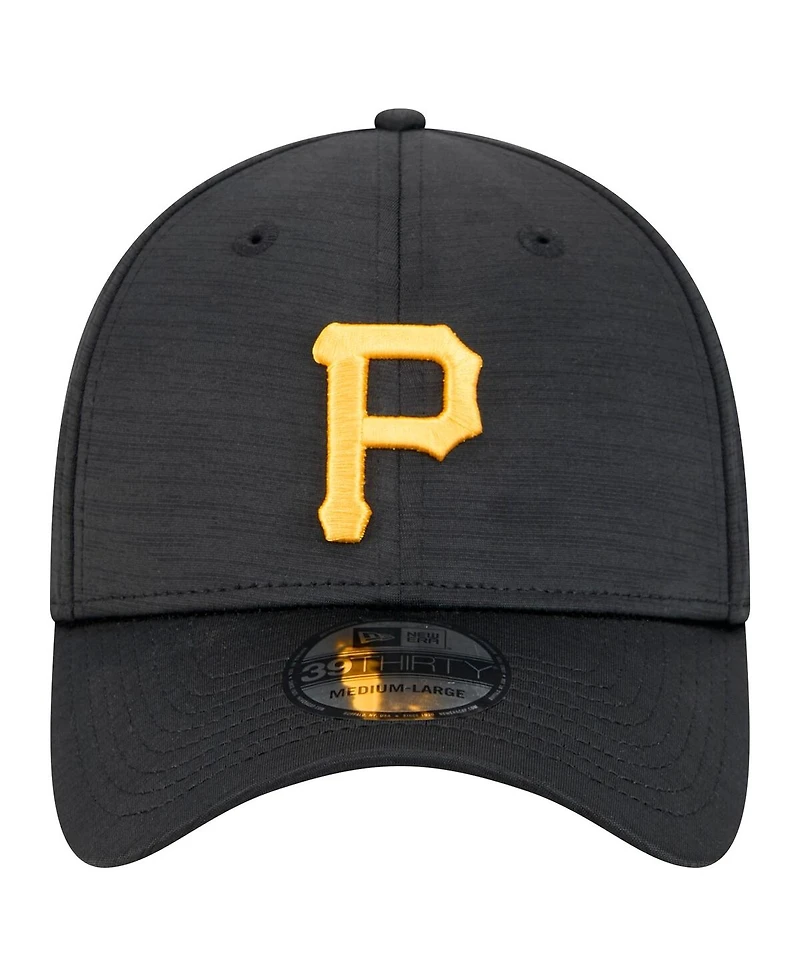 New Era Men's Black Pittsburgh Pirates Tech 39THIRTY Flex Hat