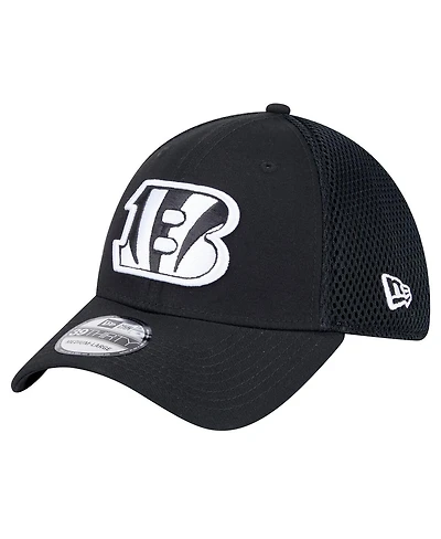 New Era Men's Black Cincinnati Bengals Main Neo 39THIRTY Flex Hat