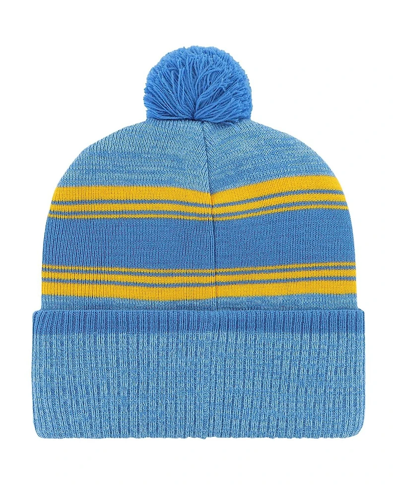 '47 Brand Men's Powder Blue Los Angeles Chargers Fadeout Cuffed Knit Hat with Pom