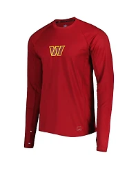 Msx by Michael Strahan Men's Burgundy Washington Commanders Interval Long Sleeve Raglan T-Shirt
