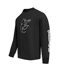 Pro Standard Men's Black Baltimore Orioles Paint The City Dropped Shoulder Pullover Sweatshirt
