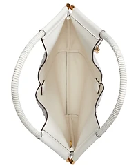 Donna Karan New York Baldwin Large Laser-cut Shoulder with Leather Wrapped Rounded Handle