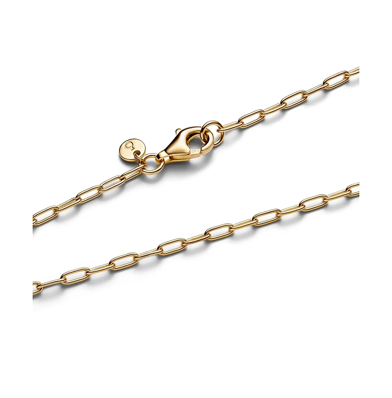 Pandora 14K Gold Plated Elongated Link Chain Necklace