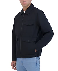 Robert Graham Men's Lightweight Textured Poly Utility Jacket
