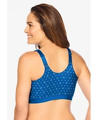 Comfort Choice Women's Velcro Crossover Wireless Lounge Bra