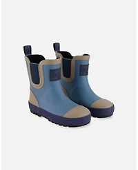 Deux par Deux Big Boys Short Rain Boots Blue - Toddler|Child